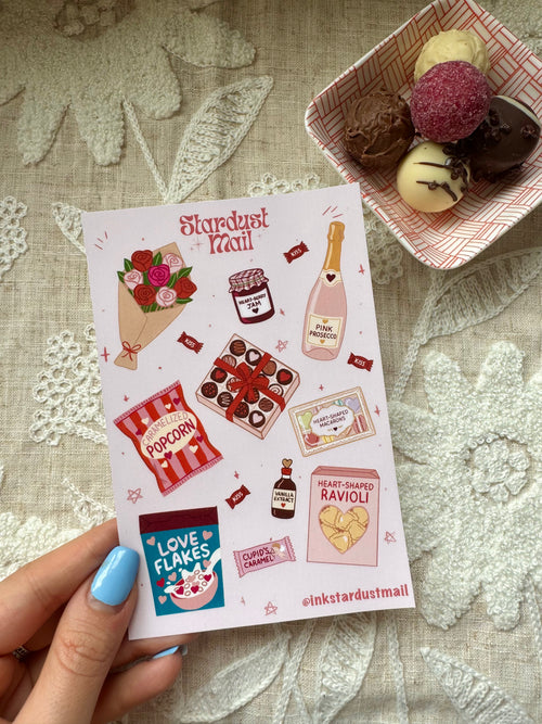 Valentine's Groceries Sticker Sheet
