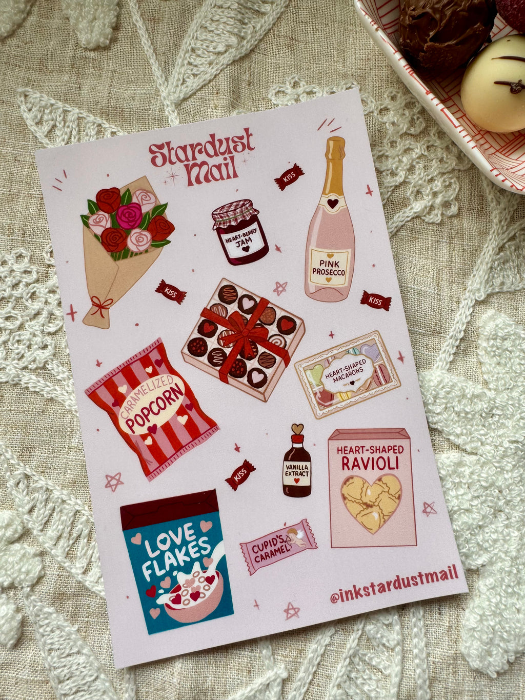 Valentine's Groceries Sticker Sheet