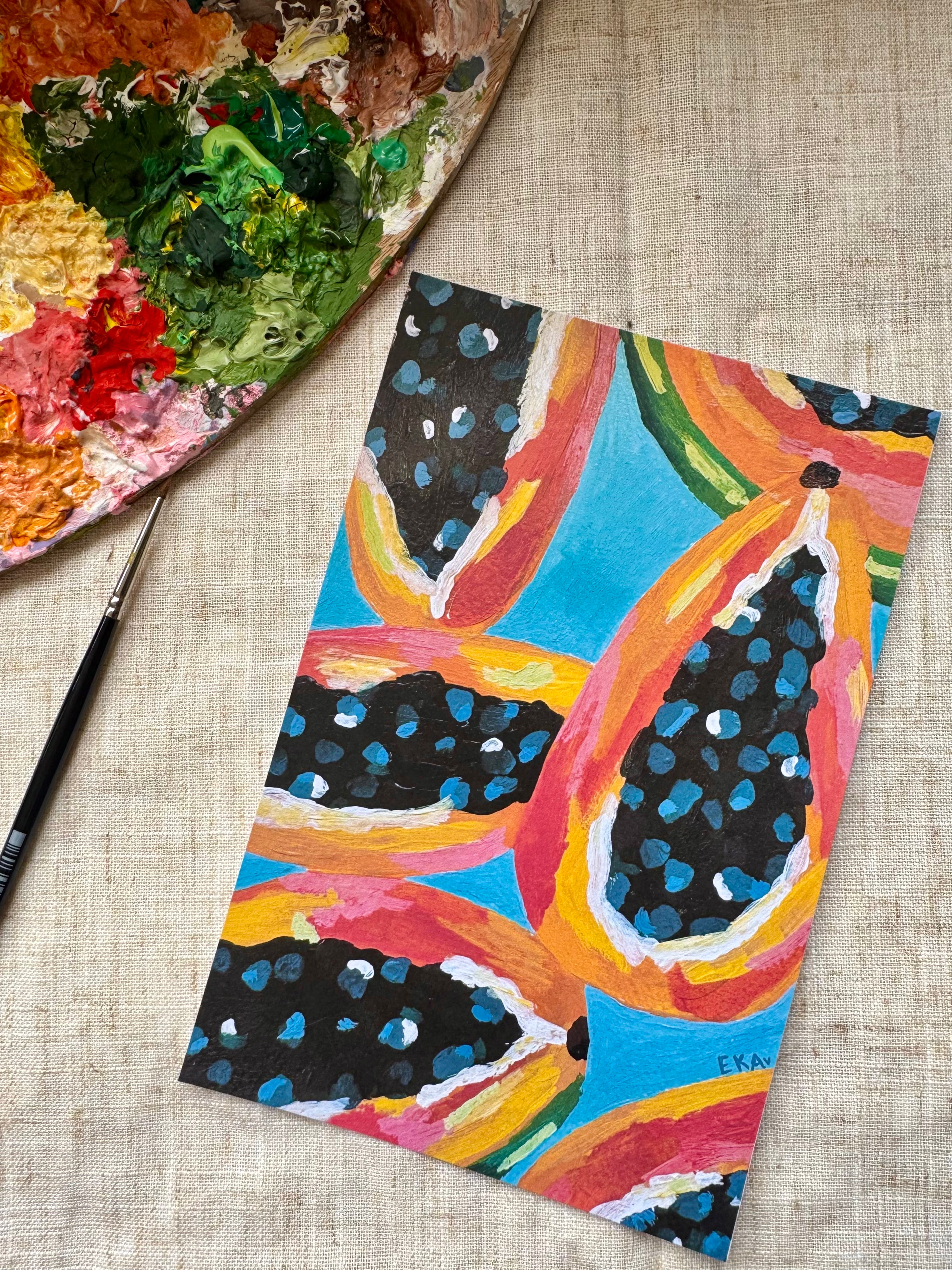 Sunkissed Papaya Art Print