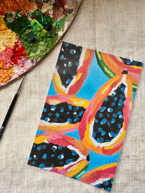 Sunkissed Papaya Art Print