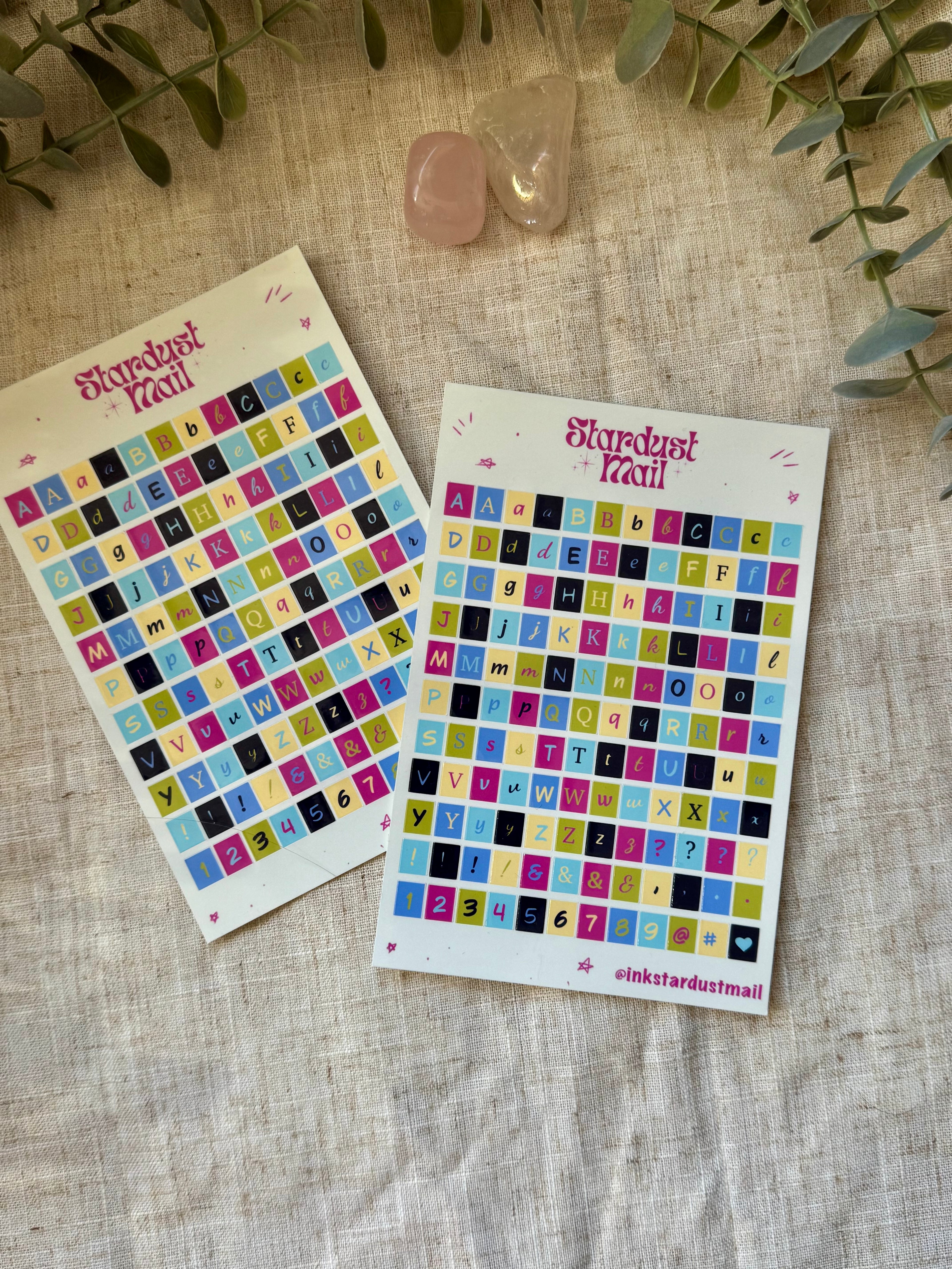 Letters Sticker Sheet