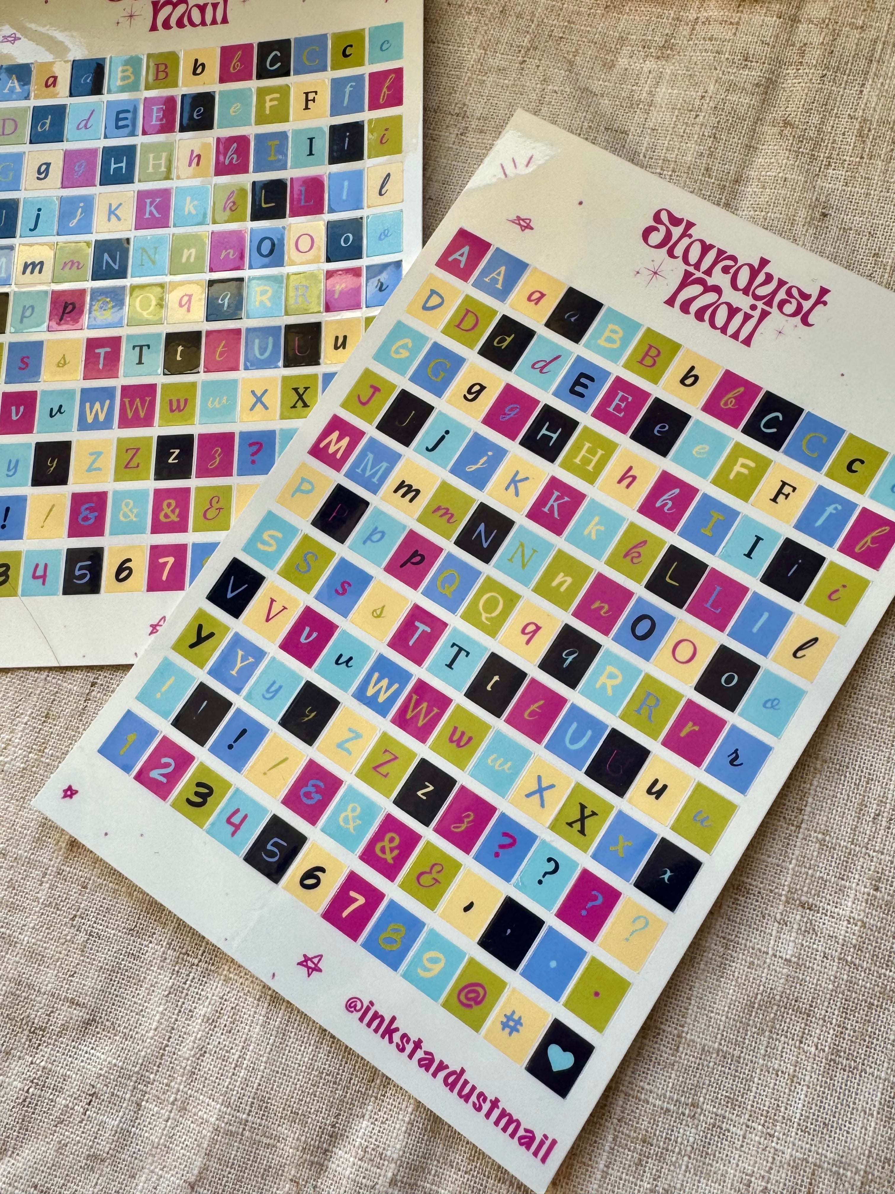Letters Sticker Sheet