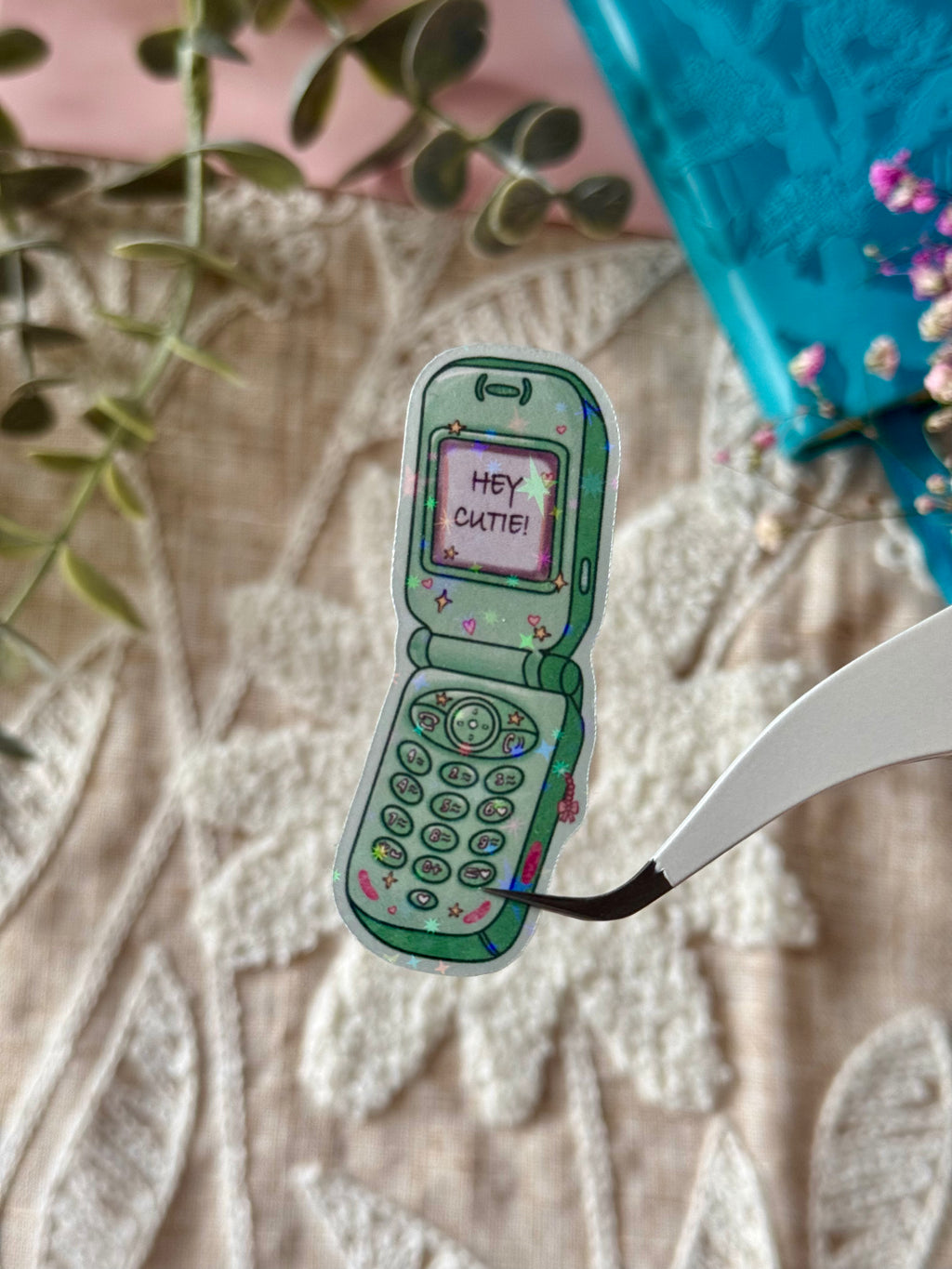 "Hey Cutie!" Phone Sticker